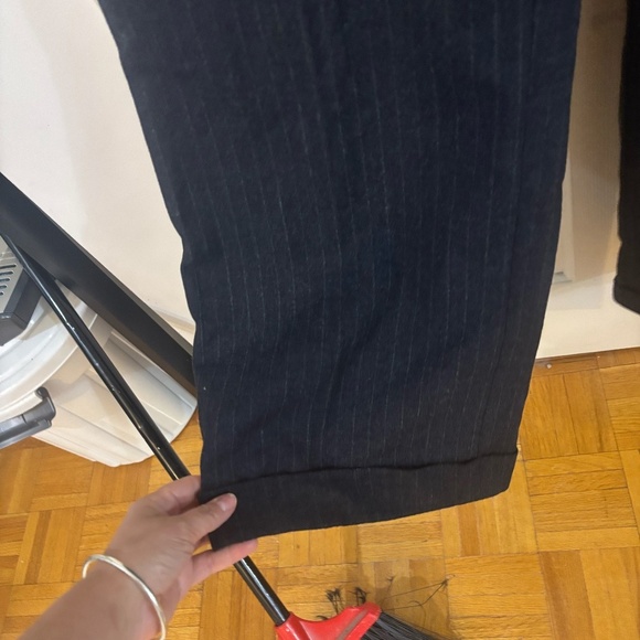 vintage holt renthrew pinstripe wool wide leg pants - Picture 3 of 6